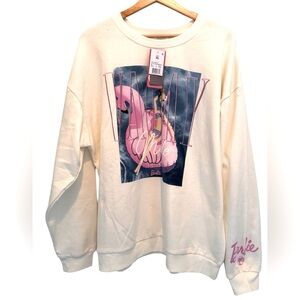 Barbie Sweatshirt Women’s Size XL Color Off White NWT New With Tags